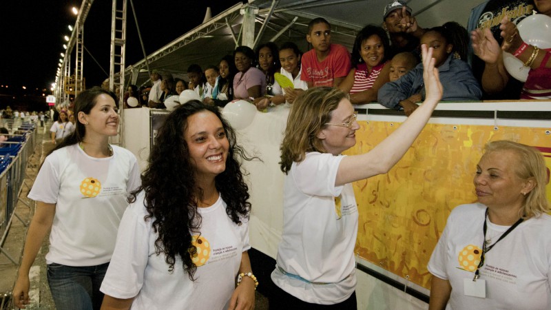 05.03.11: Lançamento da Campanha de combate a exploração sexual de crianças e adolescentes no Carnaval de Porto Alegre. (esq. à dir.) Diretora de Direitos Humanos da Secret. de Estado de Justiça e Direitos Humanos Tâmara Biolo Soares, Secretária de