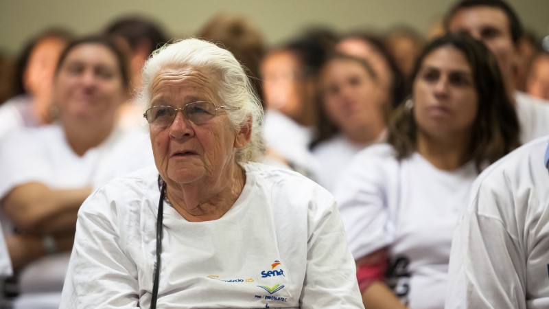 SÂO LOURENÇO,RS,BRASIL.23.04.14: Formatura do Pronatec . Senhora EDITHI ANDERSEN, tem 71 anos e fez o curso de jardinagem.Foto Camila Domingues/Palácio Piratini