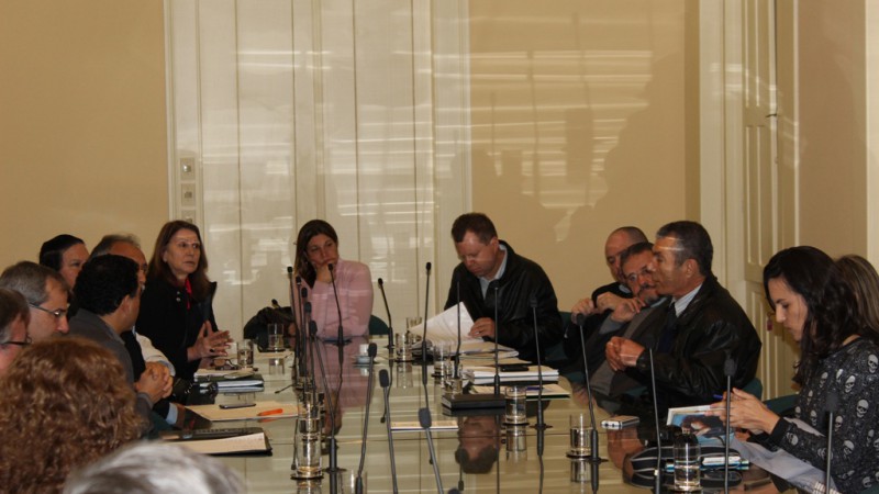 a secretária da Justiça e dos Direitos Humanos, Juçara Dutra Vieira, coordenou mais uma reunião do grupo de trabalho no Palácio do Ministério Público