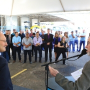 PORTO ALEGRE, RS, BRASIL 23.03.2018: Cerimônia de inauguração do Centro de Distribuição de Materiais da Companhia Riograndense de Saneamento (Corsan), nesta sexta-feira (23). Foto: Luiz Chaves/Palácio Piratini