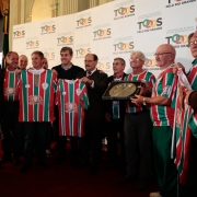 PORTO ALEGRE, RS, BRASIL 21.05.2018: Para valorizar o esporte e o pioneirismo gaúcho no futebol, o governador José Ivo Sartori homenageou, nesta segunda-feira (21), durante evento no salão Negrinho do Pastoreio do Palácio Piratini, os clubes gaúchos com m