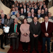 PORTO ALEGRE, RS, BRASIL 21.05.2018: Para valorizar o esporte e o pioneirismo gaúcho no futebol, o governador José Ivo Sartori homenageou, nesta segunda-feira (21), durante evento no salão Negrinho do Pastoreio do Palácio Piratini, os clubes gaúchos com m
