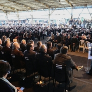 ESTEIO, RS, BRASIL 08.06.2018: Com a presença do Ministro-Chefe da Casa Civil, Eliseu Padilha, e do Ministro-Chefe da Secretaria de Governo, Carlos Marun, o governador, José Ivo Sartori, participou, na tarde desta sexta-feira (8), em frente ao Pavilhão In